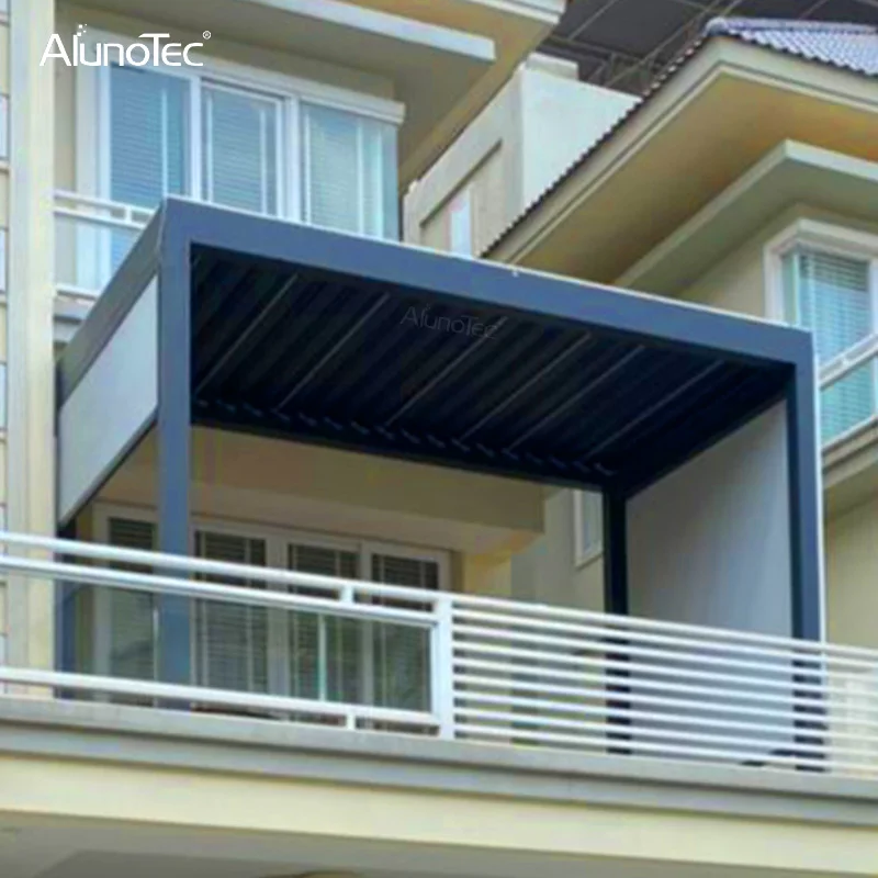 
AlunoTec Bioclimatique Electric Roof Louver Metal Framed Pergola 