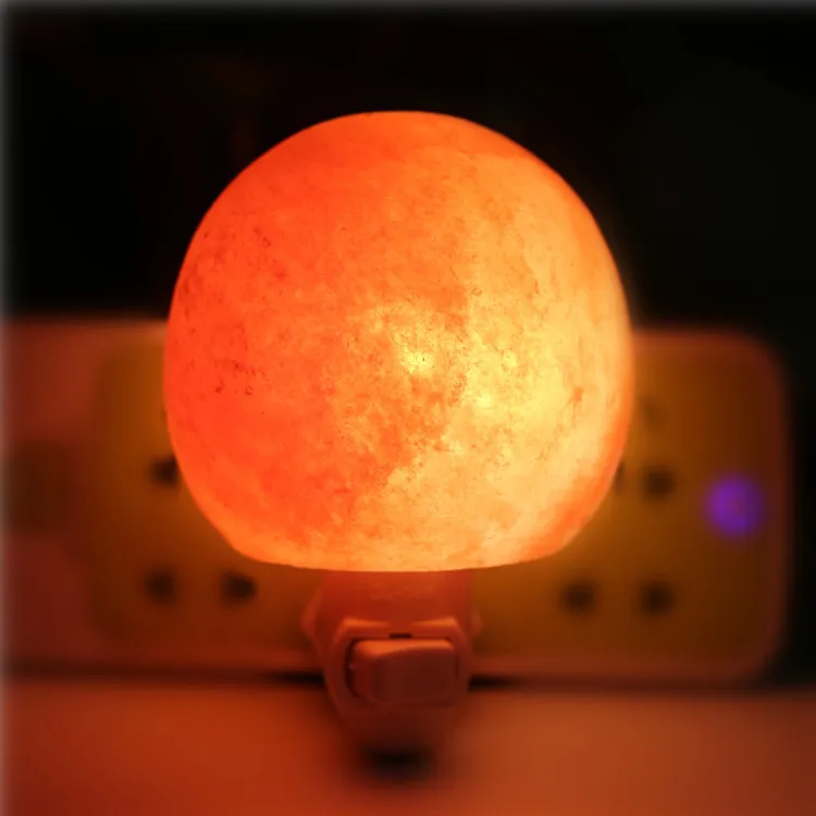 Small Wall crystal Salt lamp bedside lamp light natural warm home decorative ornaments