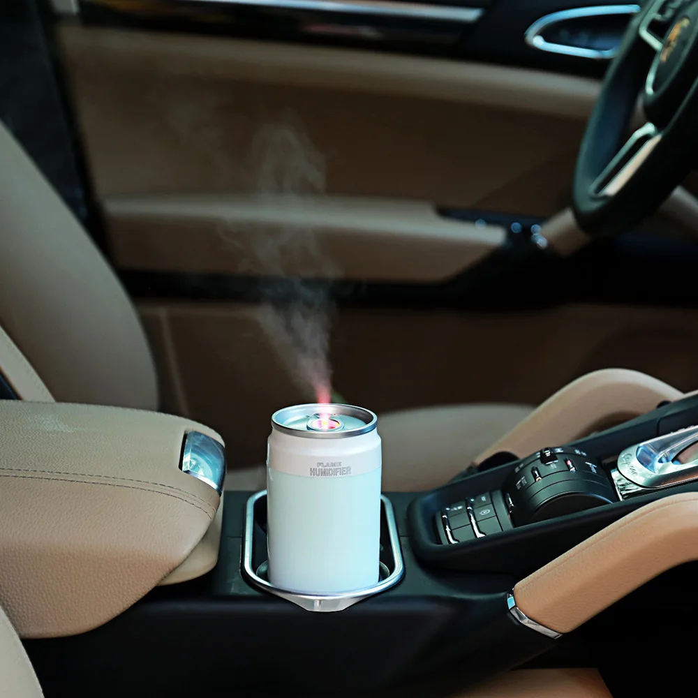 New Design 260ml Cans Mini Air Humidifier Essential Oil Aroma Diffuser Cool Mist Humidifier for  Home Car Yoga