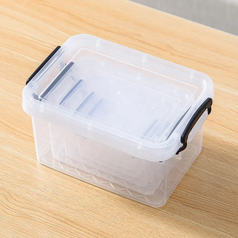 PP Container Eco-friendly Multifunction Organization with Lid Plastic Storage Organizer with Handle