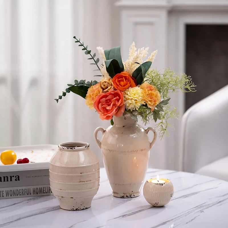 EAGLEGIFTS Nordic Custom Flower Vasen Set Vasi in Ceramic e Porcellana Rustic Decor Porcelain Glaze Vase Set of 3