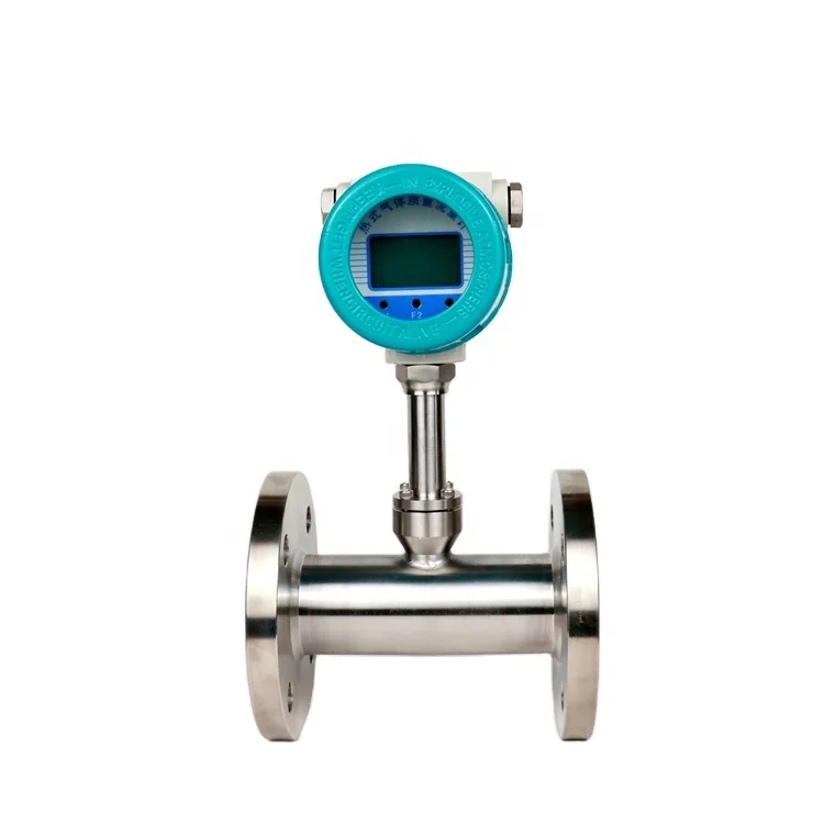 Rs485 digital modbus Co2 treatment natural gas LPG oxygen Flowmeter flange type air compressor thermal mass gas flow meters