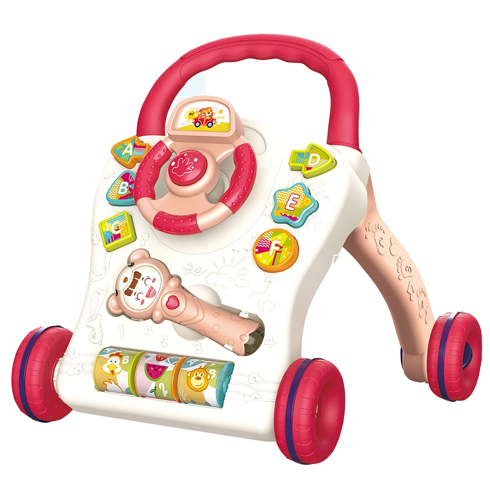 Early Learning Busy Board Baby Walker Sensory Training Steering Wheel Toy Set Musical Baby Stroller Walker