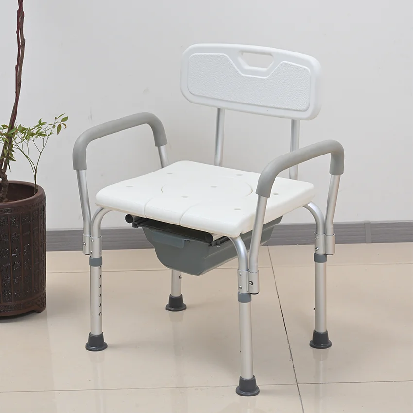 Safe Aluminum Alloy Shower Seat Bathroom Chair Shower Chair for Home care Elderly and Disabled Person