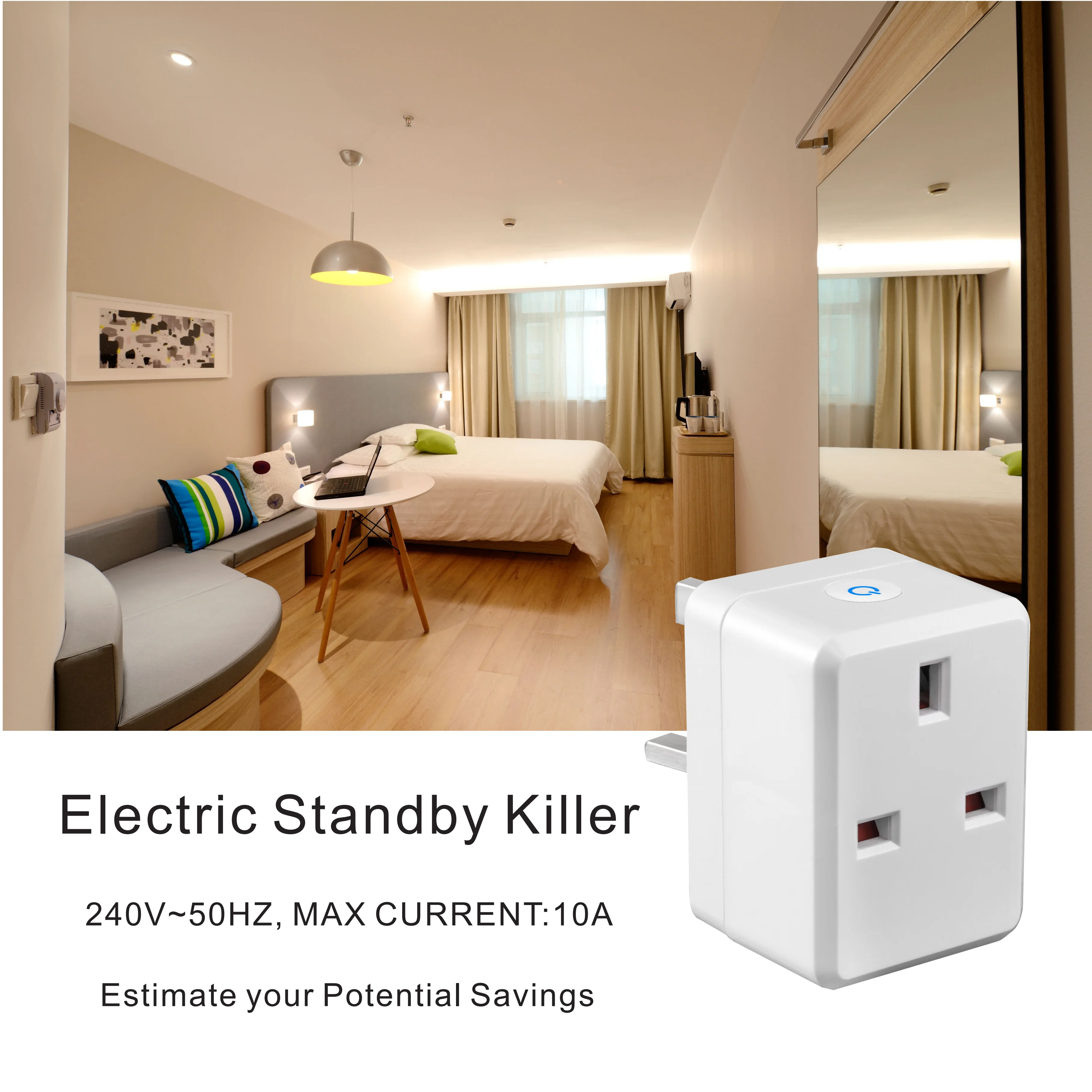 Super Septemper standby automatic power cutoff mini electric socket outlet energ save singal plug