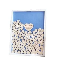 Personalized Wedding Guest Book Guest Book Box Guestbook Alternative Wood Drop Top Frame Wedding Romantic Shadow Box Personal