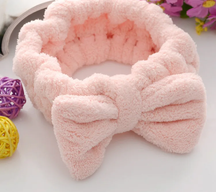 Аксессуары для макияжа банная повязка для волос коралловый флис с узлом бабочки китайский производитель