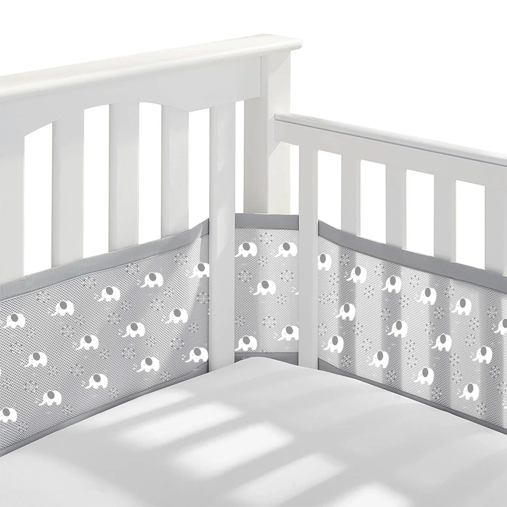 Летняя Детская Классическая дышащая сетчатая подкладка для кроватки бампер для детской кровати
