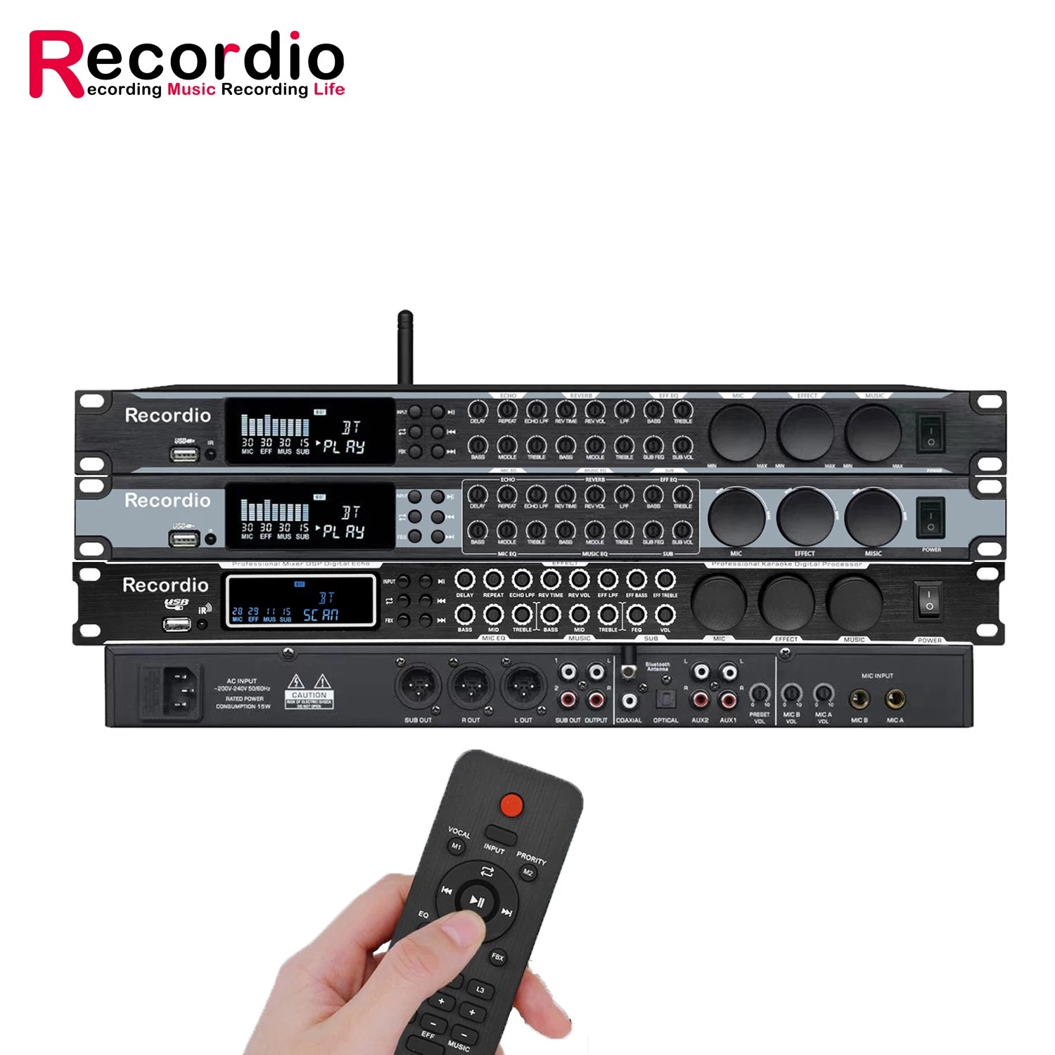 GAX-KT900 Professional pre digital effector audio processor for stage performance KTV bar school