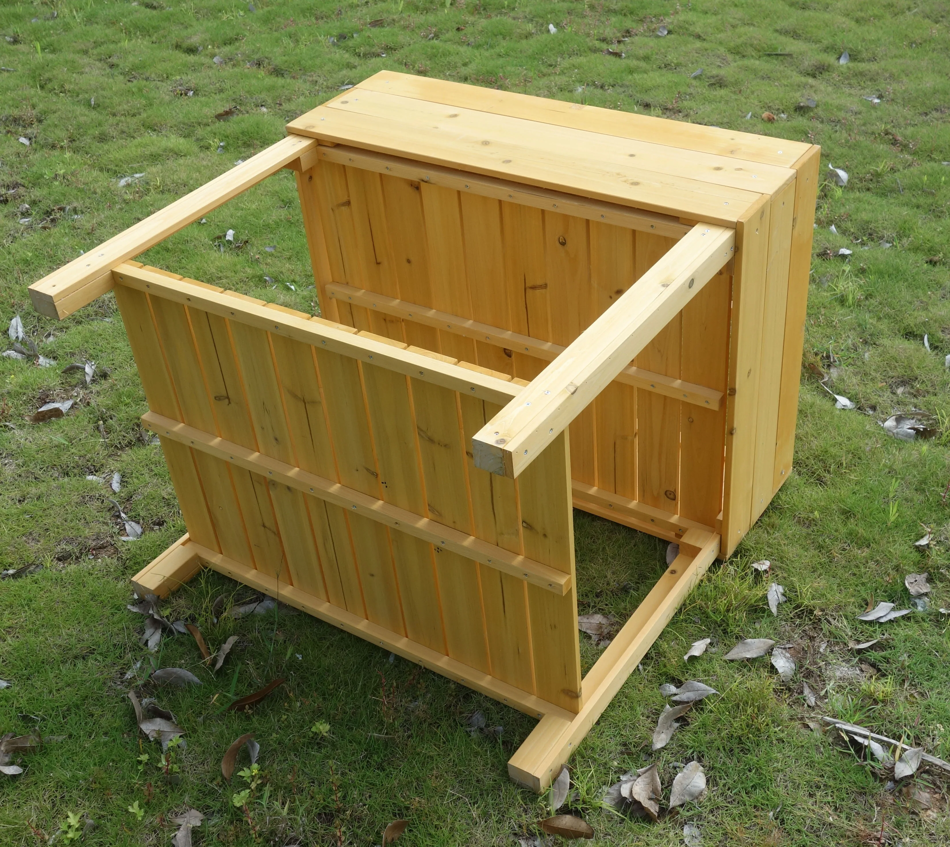 factory custom outdoor succulent pots waterproof wooden flower pot plant grow garden raised bed potting bench table with shelf