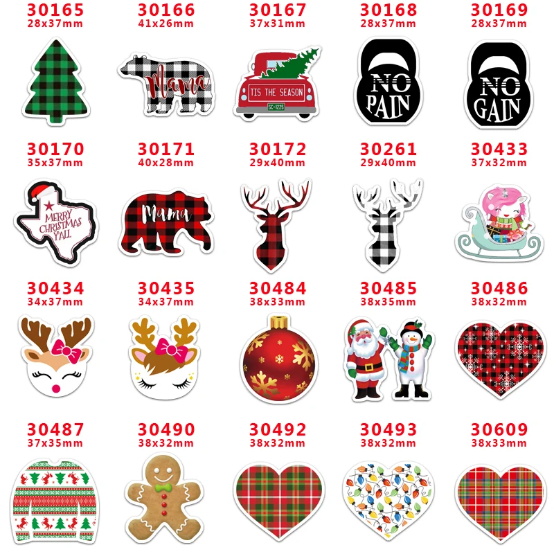 Christmas acrylic planar resin flatbacks pr30165