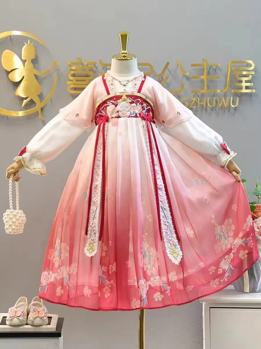 Children Girl Clothing Kids Clothes Plain Color Summer Sleeveless Little Girls Dress with Ruffle Bow