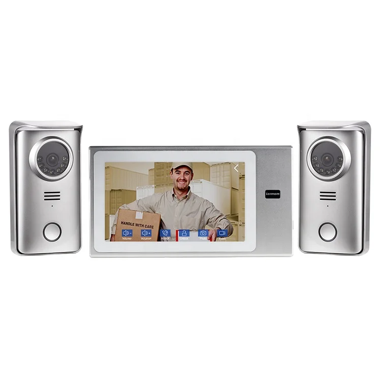 2021  Hot Sale 7 inch Touch Screen AHD Video doorphone intercom Monitor Unlock the door