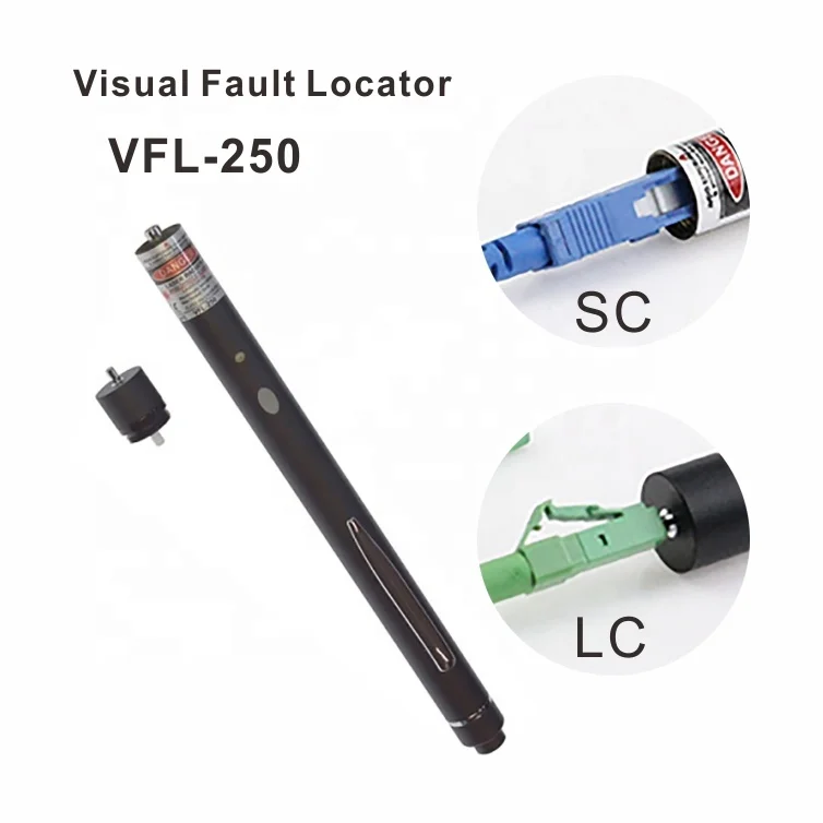 VFI-250 cable checking machine locator  visual  fault mini multimeter vfl optical power meter with vfl visual fault locator