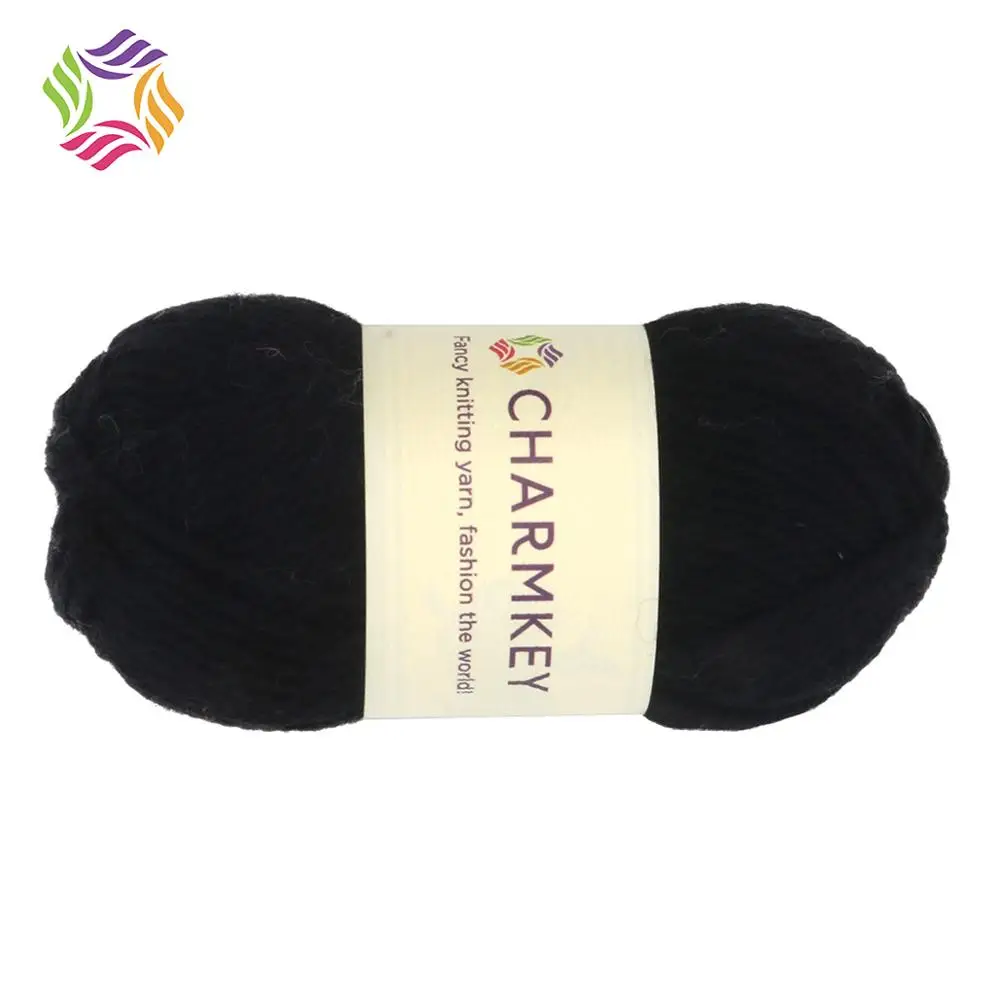 
Charmkey solid color soft rayon 100% wool yarn for hand knitting baby sweater 