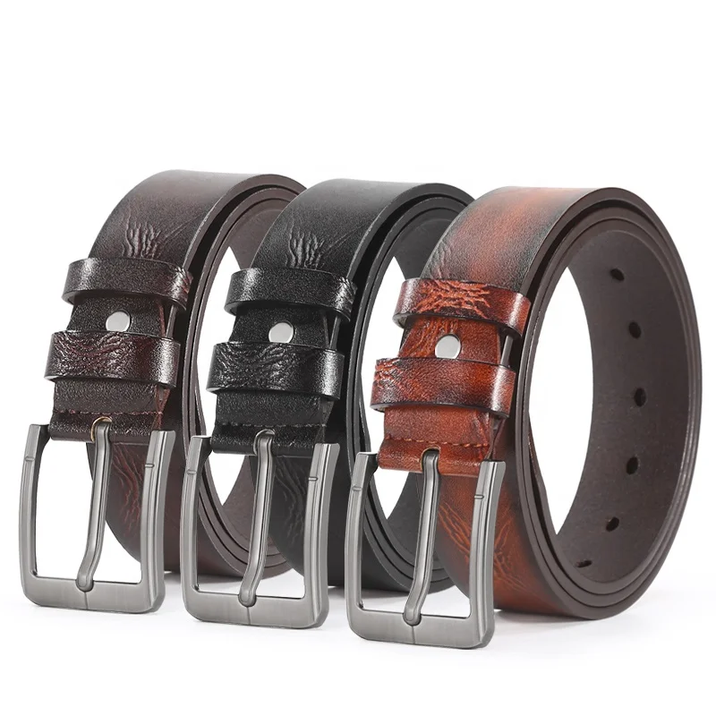 2023 New Fashion Pattern Designer Alloy Buckle PU Leather Belt With Strong Belt Men belt