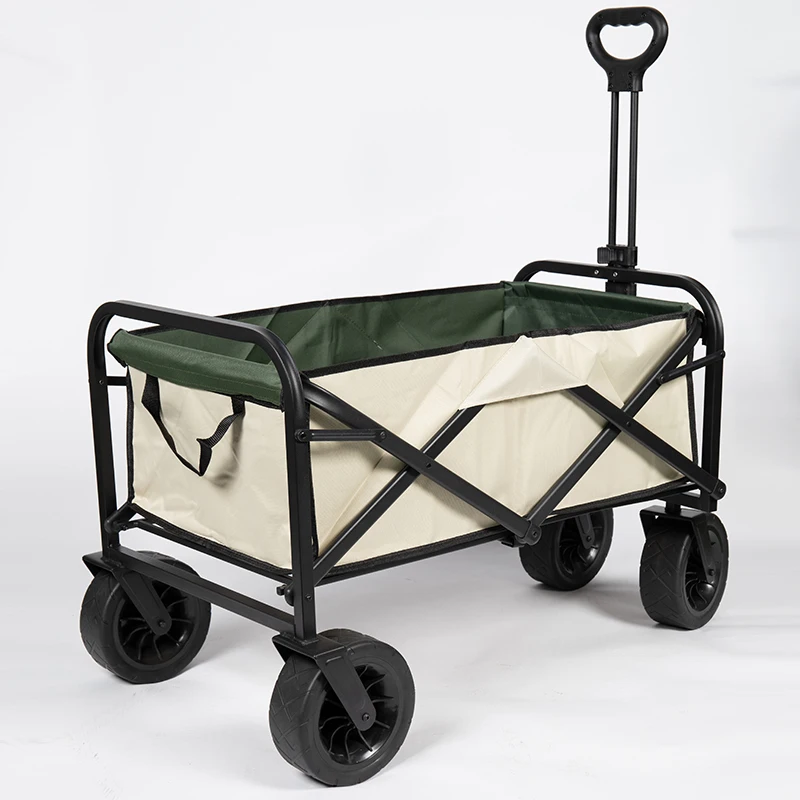 Trolley Adjustable Heavy Duty Collapsible Folding Outdoor Utility Wagon Cart Hand Truck Kids Garden Beach Picnic Camping Wagon
