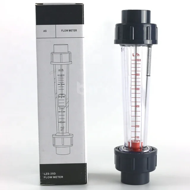 LZS25D Inline install type rotameter plastic rotor float flow meter for water