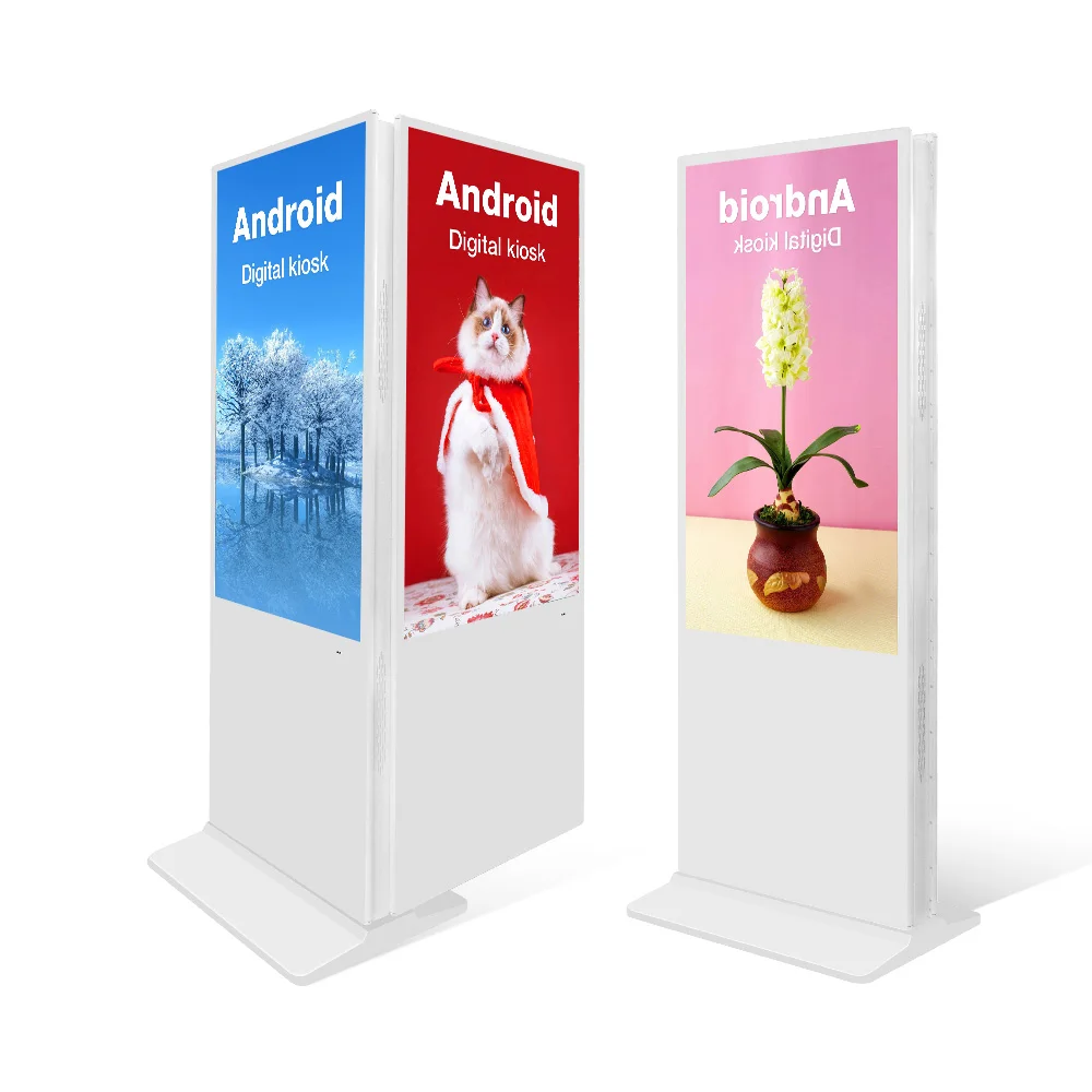 55-дюймовый внутренний тотемный сенсорный экран Digital Signage LCD рекламный плеер напольный двухсторонний киоск
