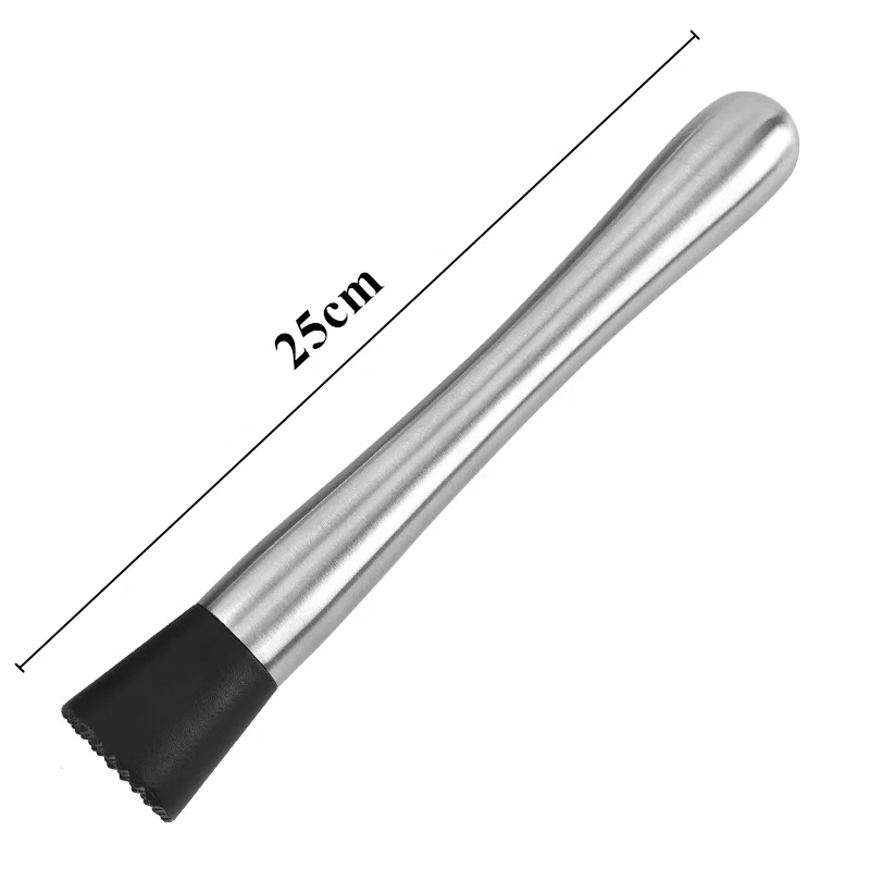 8 inch bar tools mojito and drink pestle stainless steel cocktail muddler