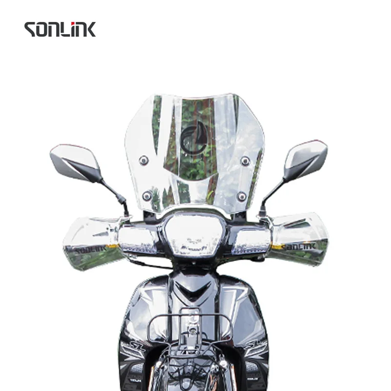 Sonlink Reduce Buffeting Fatigue Motorcycle Wind Deflectors/Windshield For Custom Size