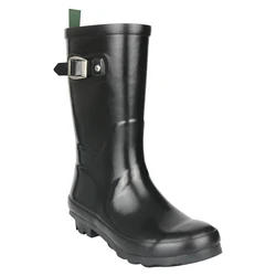 Custom Wholesale Calf Cut Anti-slip Wellies Waterproof Wellington Women Rubber Boots