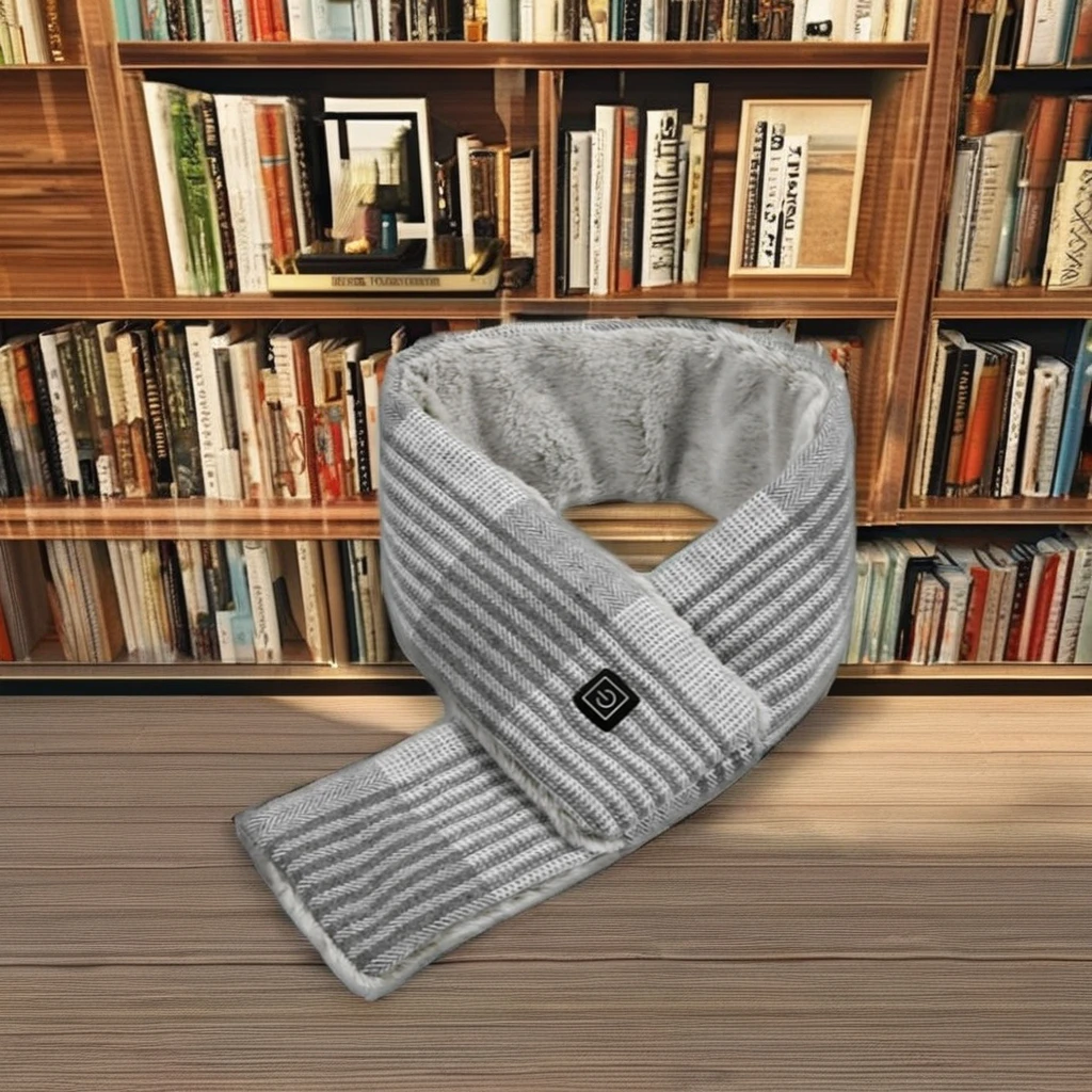 USB-Powered Intelligent Heating Scarf Graphene Electric Winter Warm Neck Protector with Three Temperature Control for Men Women