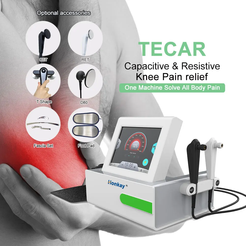 Pain Relief Physiotherapy Double Handle Machine Cet Ret Tecar Therapy