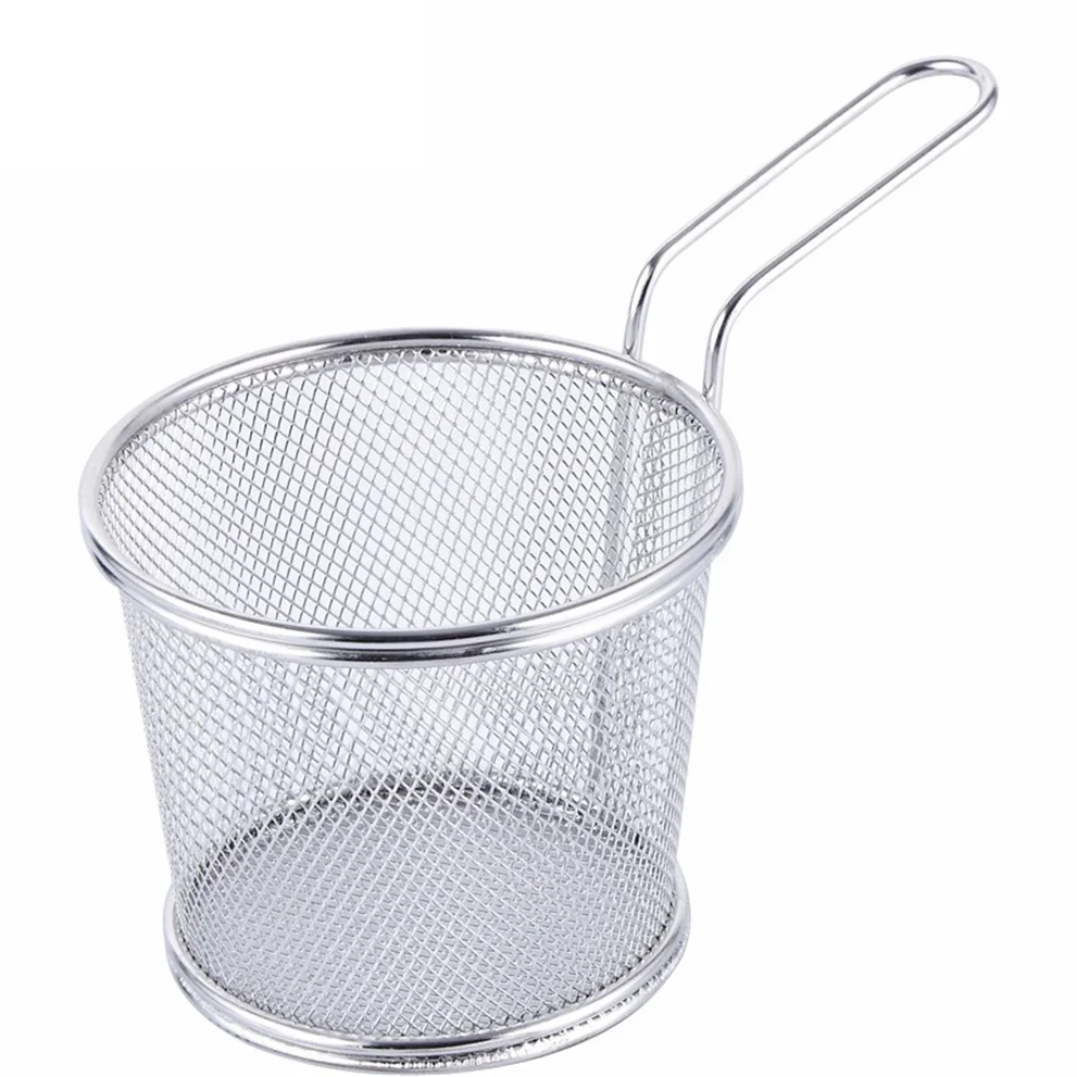 Multifunctional Kitchen Food Black Custom Deep Fryer Frying Basket For Long Fries
