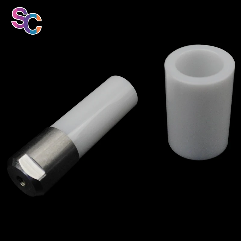 High polish wear-resistant zirconia ceramic ball valve sleeve zirconium oxide parts