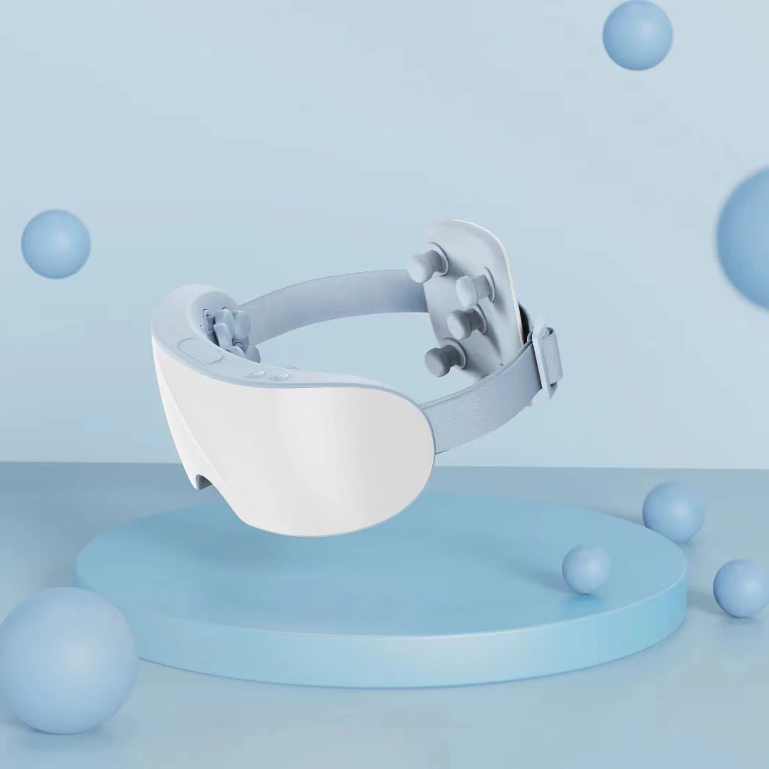 Heat Compress Eye Lymph Massage Wireless Air Pressure, Vibration, Eye Massager Eye Massage Large Glasses with Head Massager