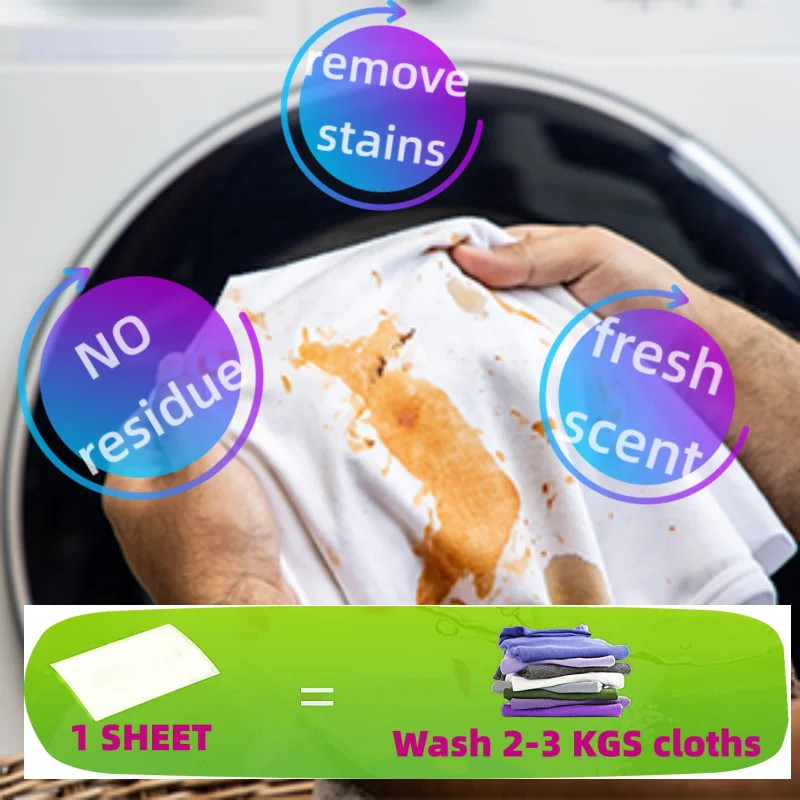 New Arrivals Free Fragrance Biodegradable Laundry Detergent Sheets Organic Laundry Detergent Strips Made in China