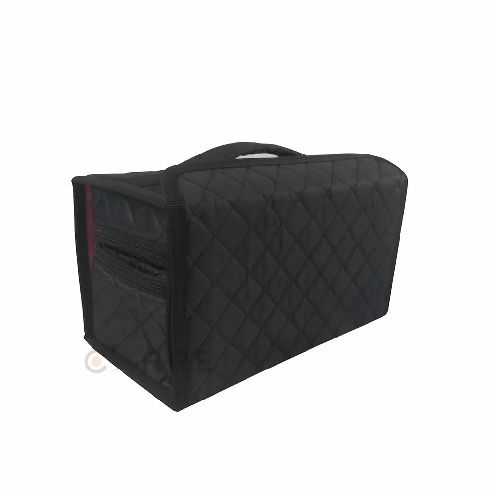 Factory Custom Black Quilted Foldable Nail Polish Travel Bag for Manicurist