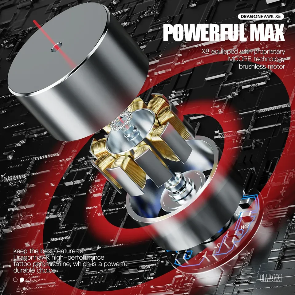 1500mAh Capacity Adjustable Stroke SMP Tattoo Machine For Permanent Makeup Brows Lips Eyelines Wireless Tattoo Pen