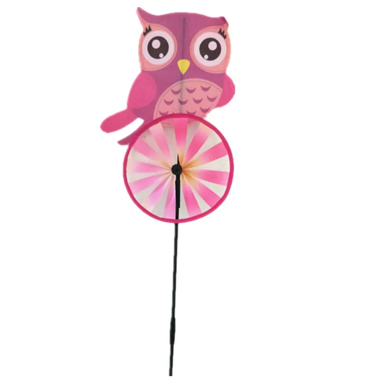 Owl  cartoon colorful windmill toy decorations