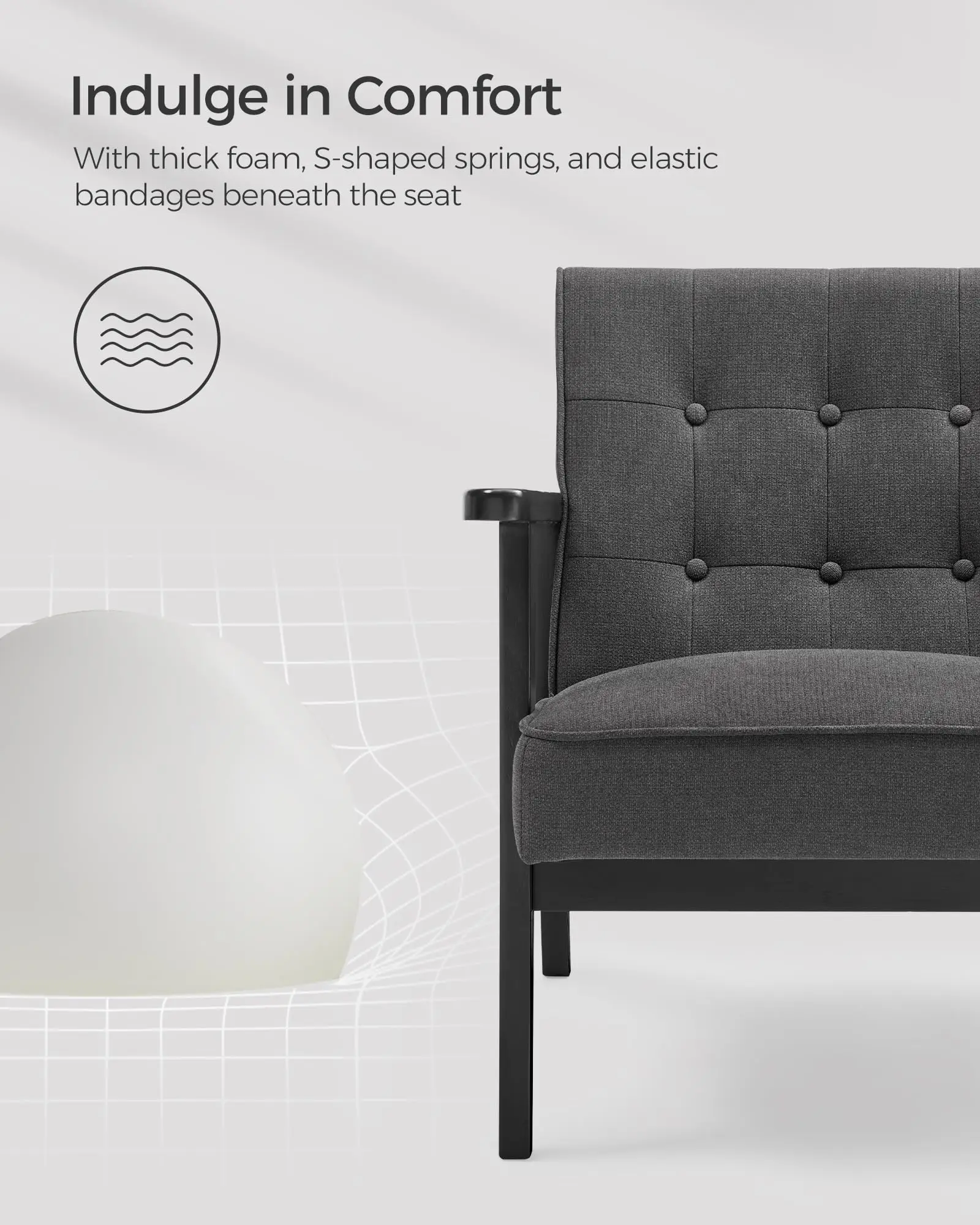 Hot Selling Modern Pictures Of Upholstered Armchair Room Furniture Button High Headboard Upholstered Armchair Frame