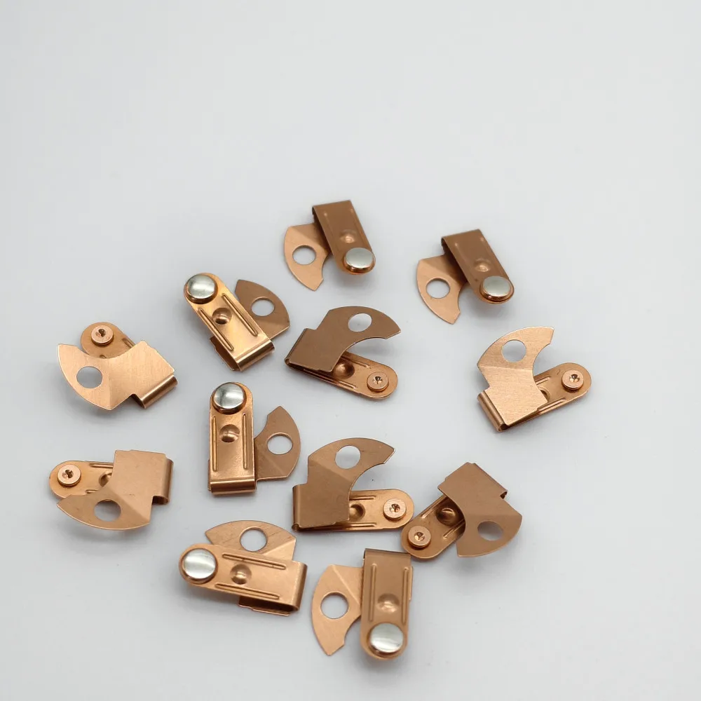 Customized phosphor bronze brass silver contact elastic thin plate stamping parts electrical contact