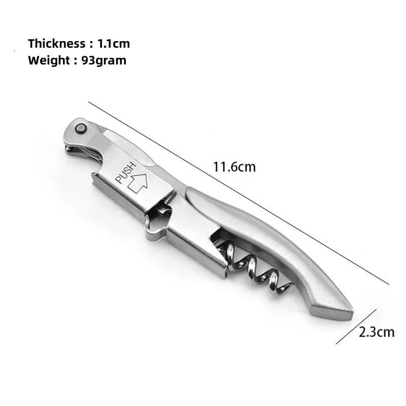 High quality Promotional Portable stainless steel wine opener Corkscrew Beer Multi-functional Cork Screw