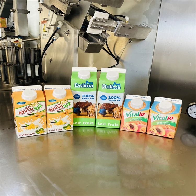 Customize Printing Gable Top Milk Carton Aseptic 250ml-1500ml Milk Juice Gable Top Paper Box