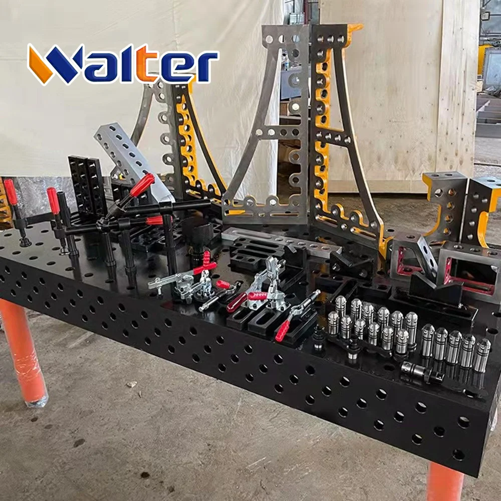 3D welding table steel cast iron durable surface with complete accessories jigs clamps fixtures OEM 3D welding table