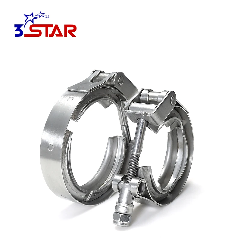 304  stainless steel v band clamp and flanges quick pipe clamp with female and male flanges
