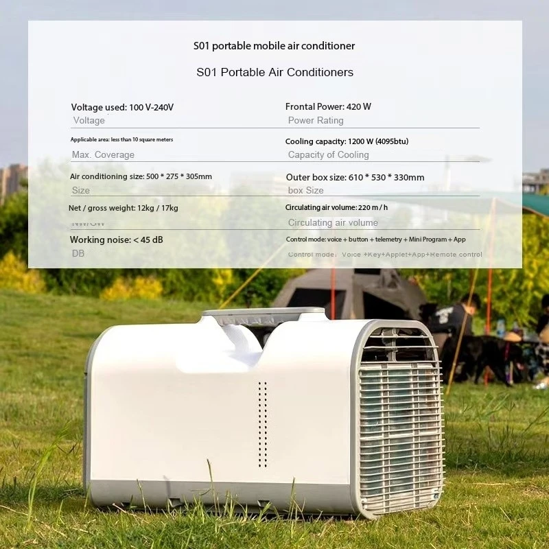 Brand All-In-One Mini Portable Air Conditioning Unit for RV Hotel & Bedroom for Outdoor Parking & Car AC Power Source