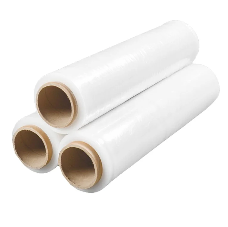 
High Tensile Strength And Self Adhesive LLDPE Clear Stretch Film Roll 
