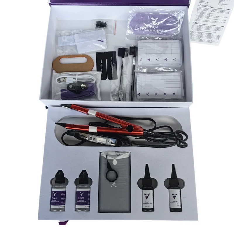 v Light Ultrasonic High Technology Hair Extensions for Thin Used for Human Glue Mini Tip Hair Extension Machine