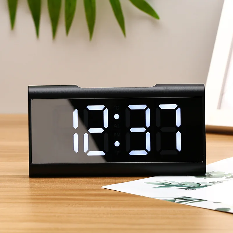Morning Alarm Clock Led Night Clock Wake Up Light Digital Table Reveille Clocks For Children Girl Bedroom Home Weather Station