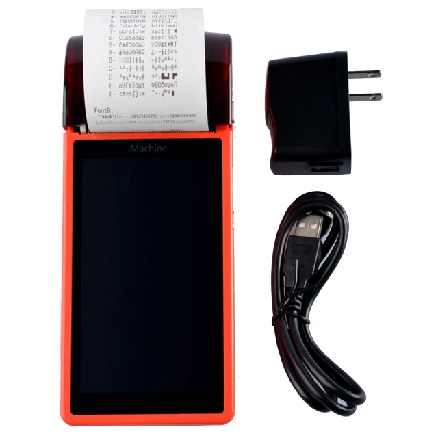 Android 6.0 Handheld Pos Terminal with printer All In One point of sales machine touch screen cash register furniture