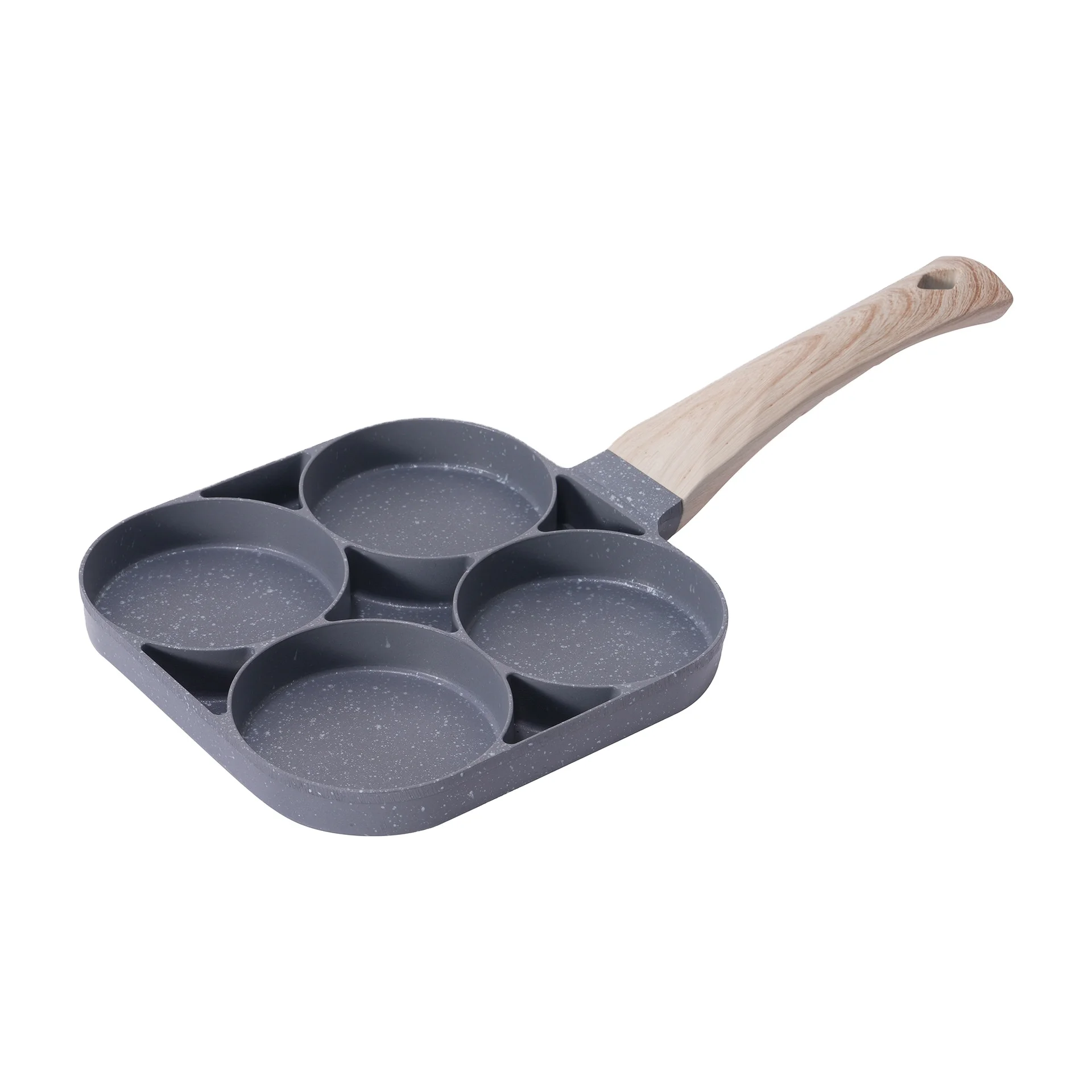 Modern Four-Hole Non-Stick Metal Egg Hamburr Pancake Pan for Breakfast Artifact Fried Egg Pan