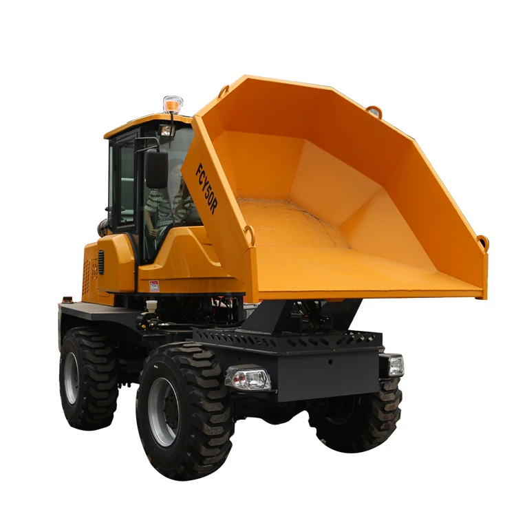 Good Condition FCY50R Tipping Type 5 Ton Site Track Tipper Dumper Truck Hydraulic Steering System Site Dumper Made In China