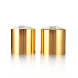 Cosmetics aluminium shampoo bottle cap plastic disc top cap for shampoo bottle