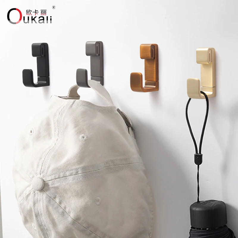 Oukali Furniture hardware Coat Black Brushed brass Coffee Bathroom Clothes Display Towel coat hooks Metal Wall shower hooks